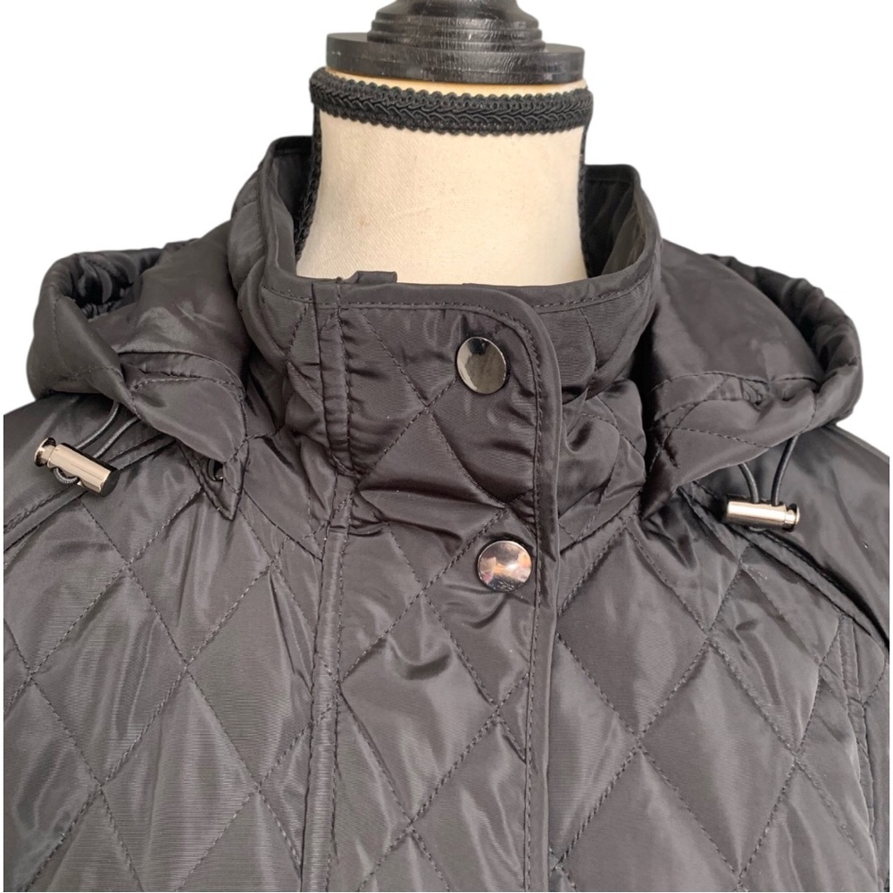 ▪️Sebby Collection Black Quilted Jacket with Detachable Hood▪️ - Picture 5 of 9